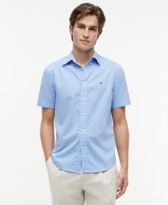 Men's Flex Poplin Gingham Short-Sleeve Shirt