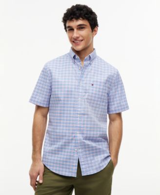 Men's Oxford Multi-Gingham Short-Sleeve Shirt