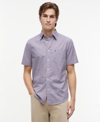 Men's Oxford Multi-Gingham Short-Sleeve Shirt