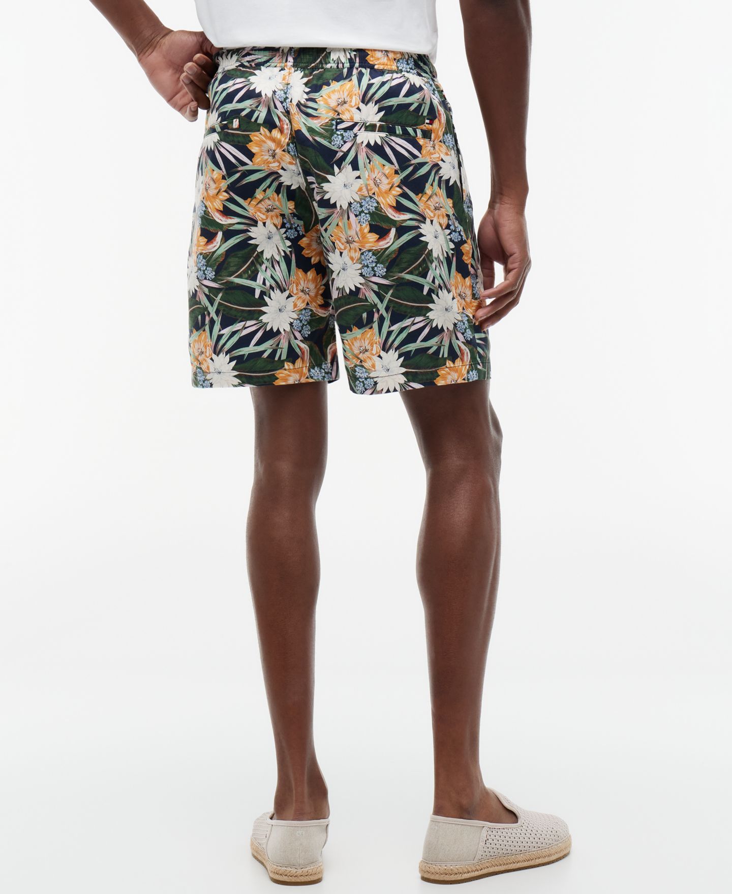 Мужские шорты Tommy Hilfiger Dover Regular-Fit 8" Floral Drawstring, цвет: Карбоновый тёмно-синий — фото 4