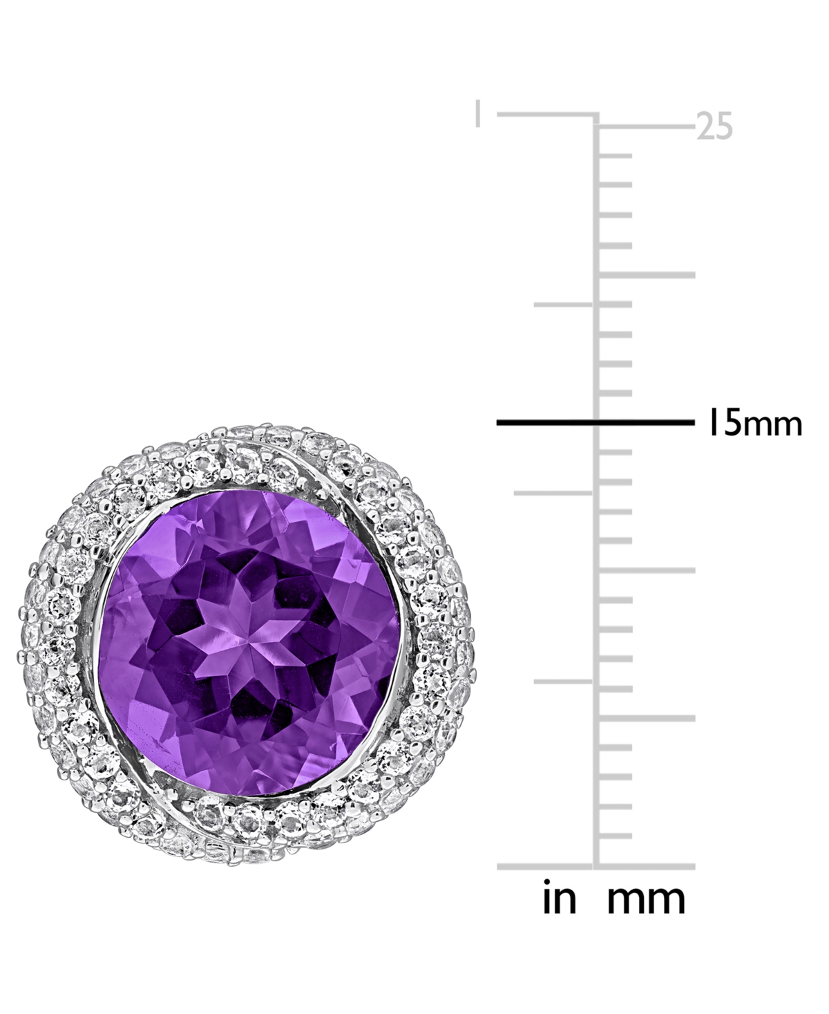 Macy's Blue Topaz (6 ct. t.w.) & White (1-1/6 Stud Earrings Sterling Silver (Also Available Citrine Amethyst)