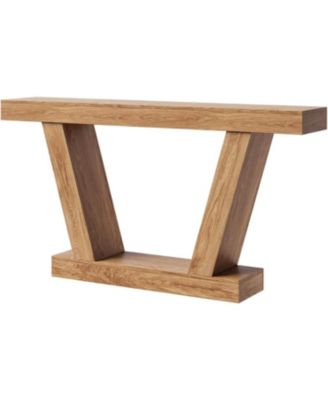 Console Sofa Table, 2-Tier Farmhouse Narrow Behind Couch Sofa, Extra-Long Accent Entryway Table for Hallway, Foyer, Living Room