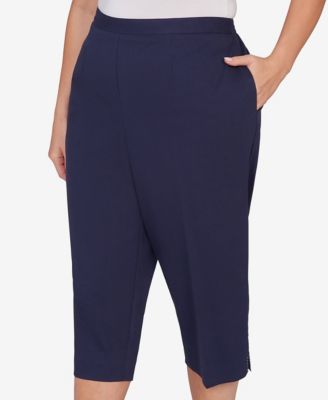 Plus Size Lady Liberty Heat Set Side Seam Pocket Capri Pants