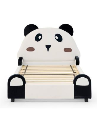 Panda Kids Bed, Padded Edges, Solid Wood Frame