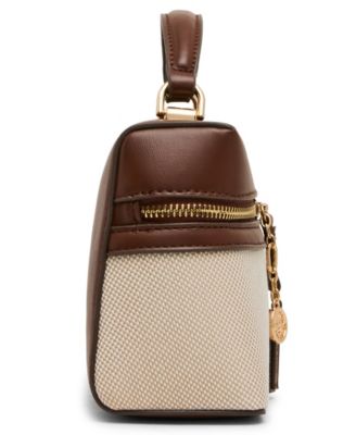 Small Canvas Convertible Train Case Handbag