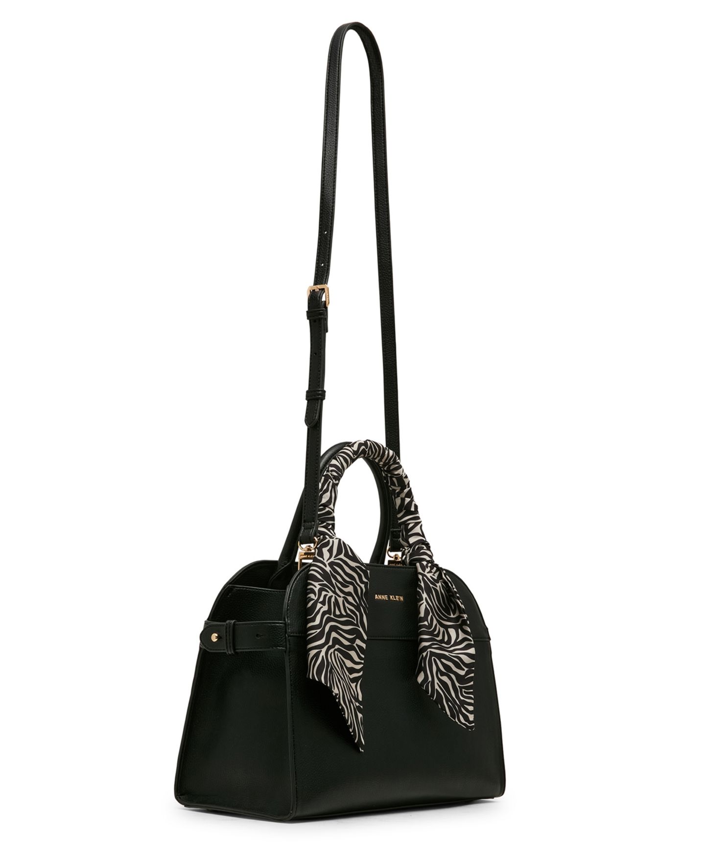 Женская сумка Anne Klein Medium Rounded Satchel Handbag, цвет: Чёрный — фото 3