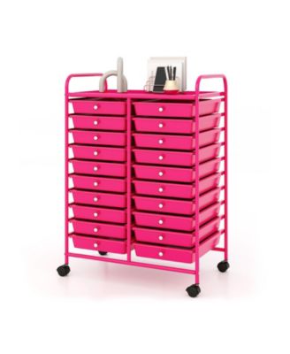 Twenty Drawer Rolling Storage Cart Studio Organizer Unit
