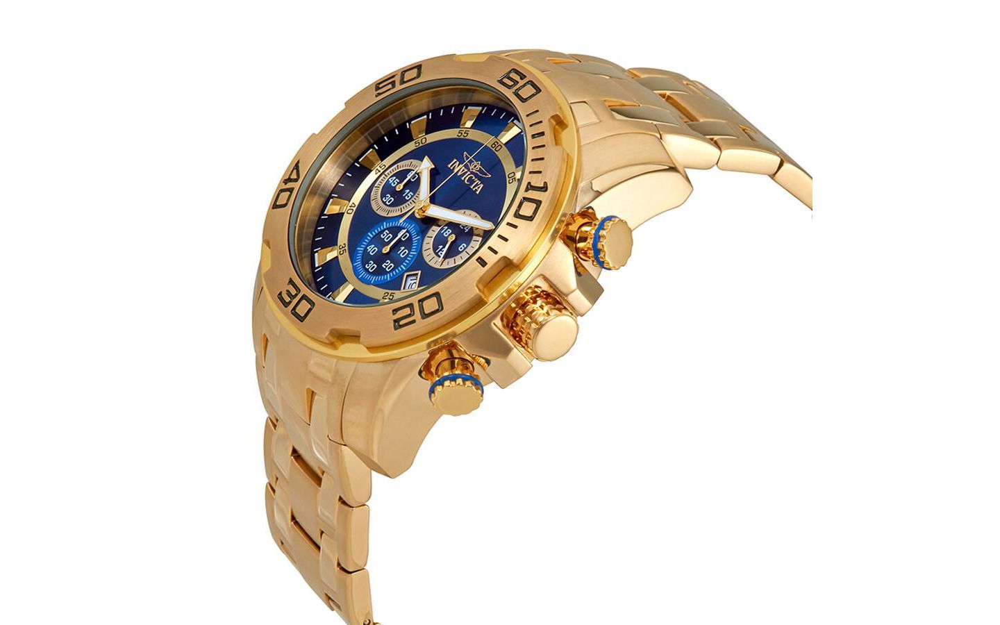Мужские часы Invicta 22321 Pro Diver Quartz Chronograph Dial, цвет: Золотой — фото 2