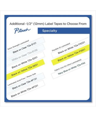 TZES631 0.47 in. x 26.2 ft. TZe Standard Adhesive Laminated Labeling Tape