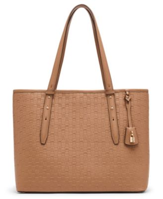 Embossed Medium Tote Handbag