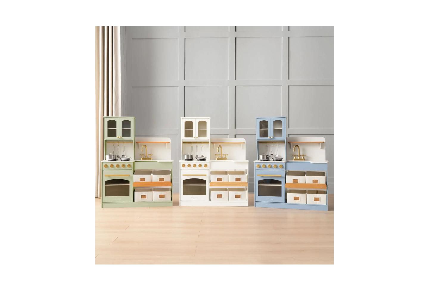 Детская игрушка Tiny Land Wooden Storage Play Kitchen With 4 Removable Bins, Ages 3+ — фото 9