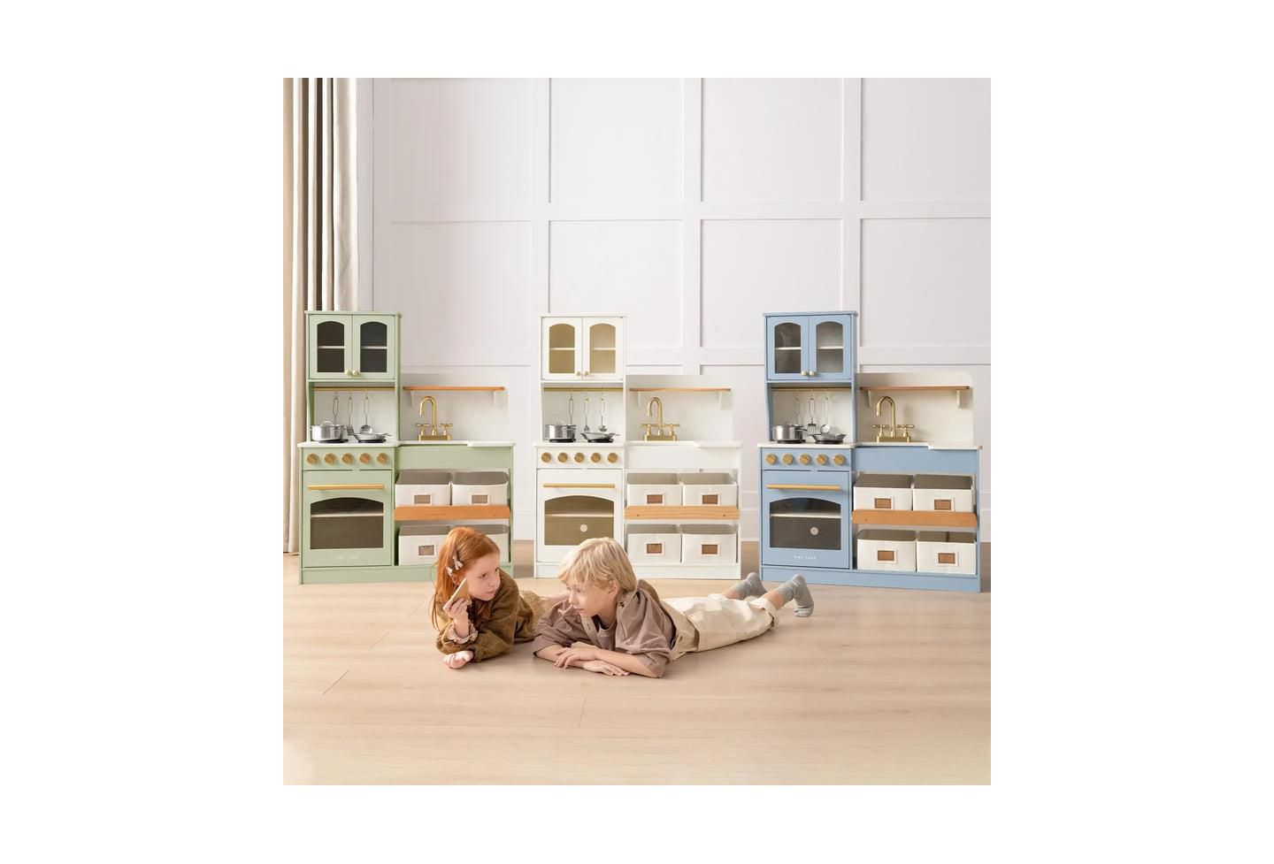 Детские игрушки Tiny Land Serenity Wooden Multifunctional Storage 15-Piece Play Kitchen, Ages 3+ — фото 11