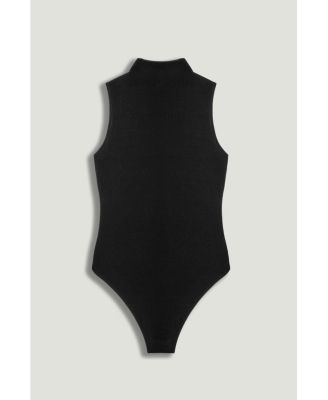 Women's Draped Mesh-Panel Bodysuit