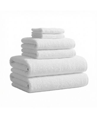 Turkish Cotton Textured 6 Piece Bath Towel Set