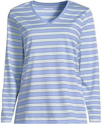 Women's Tall Supima Cotton Long Sleeve V-Neck T-Shirt