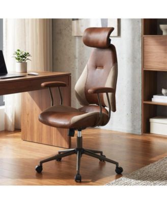 Ergonomic Office Chair Computer Desk Chair with 2D Headrest and Rocking Backrest