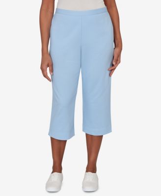 Women's Classic Everyday French Terry Flat Front Capri Pants