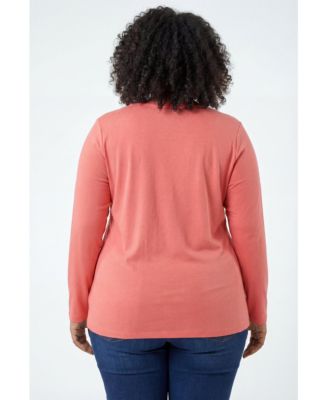 Women's Plus Size Perfect Long-Sleeve Crewneck Tee