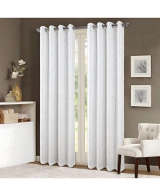 Brighton Foil Jacquard Polyester Window Curtain Grommet Panel 52" x 84"