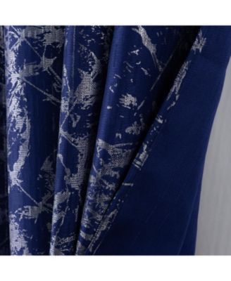 Brighton Foil Jacquard Polyester Window Curtain Grommet Panel 52" x 84"