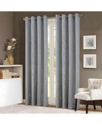 Bexley Foil Jacquard Polyester Window Curtain Grommet Panel 52" x 84"