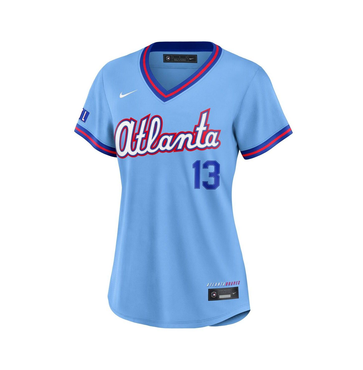 Женский топ Nike Ronald Acuña Jr. Powder Blue Atlanta Braves 2026 City Connect Stadium Jersey — фото 2
