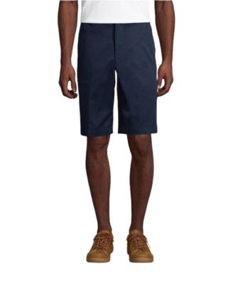 Men's Long Plain Front Blend Chino Shorts