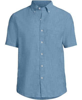 Big & Tall Short Sleeve Easy Fit Chambray Shirt