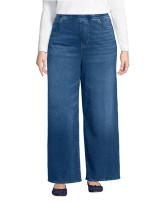 Plus Size Starfish Denim High Rise Wide Leg Jeans