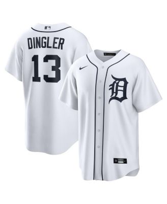 Men's Dillon Dingler White Detroit Tigers Home Replica Jersey