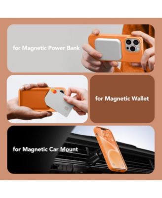 Magnetic for iPhone 13 Pro Max Case, Compatible with MagSafe Silicone Shockproof Anti-Scratch Protective Phone Case 6.7 inch, Orange