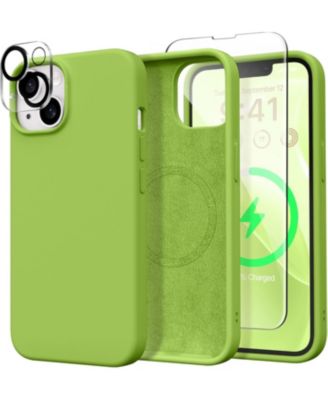 Magnetic for iPhone 15 Case Anti-Scratch Microfiber Lining Shockproof Protective Silicone Phone Cover