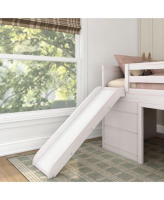 Max and Lily Farmhouse Twin Low Loft with Slide