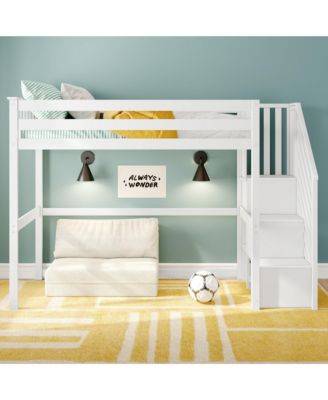 Classic Twin High Loft with Staircase