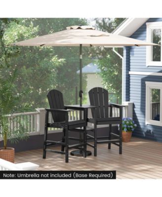 2-Seat HDPE Adirondack Chair with Built-in Connecting Tray