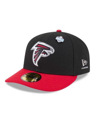 Men's Black/Red Atlanta Falcons 2026 NFL Draft Pre-Curved 59FIFTY Fitted Hat