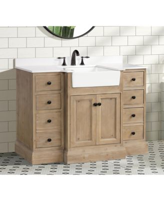 48" Kelly, Weathered Fir Finish, Engineered Quartz Countertop