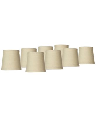 Set of 8 Hardback Drum Lamp Shades Nallad Herbal Candelabra Clip-On Fitting