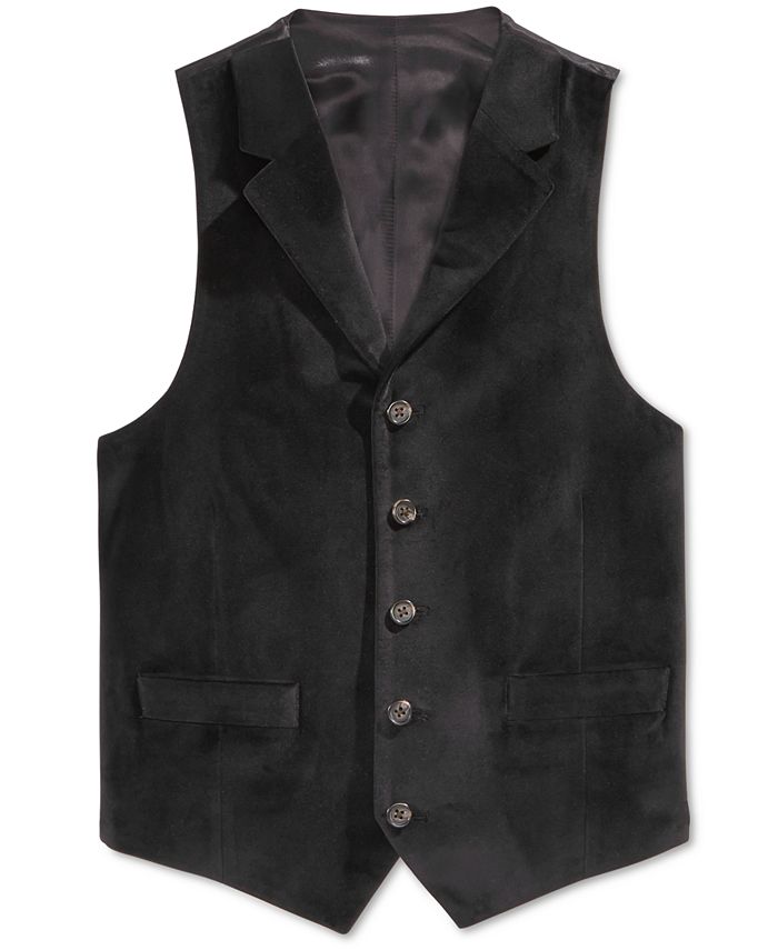 Lauren Ralph Lauren Boys' Black Velvet Vest - Macy's