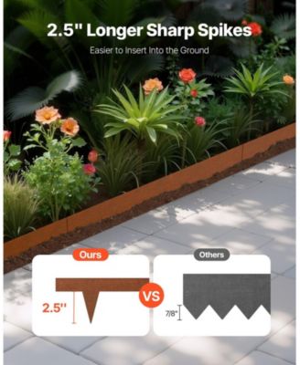 Steel Landscape Edging, 10 Pack, 40 x 4.5 inches, Weather-Resistant Metal for Garden