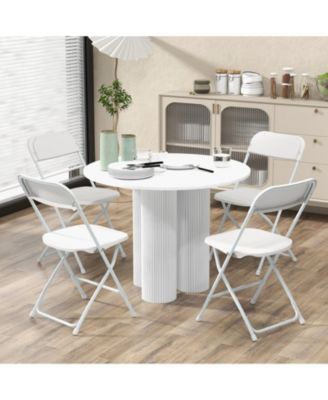 770 lbs Capacity 4-Pack Metal Folding Chairs with PP Seat and Back