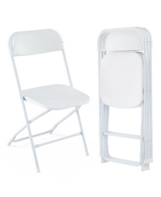 770 lbs Capacity 4-Pack Metal Folding Chairs with PP Seat and Back