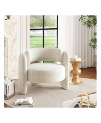 Dining Chair Office Accent Chair For Living Room Modern Chenille Boucle Accent Chair for Kitchen Dining Room