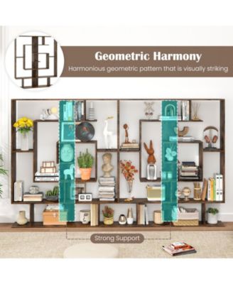 7-Tier Open Display Bookshelf Rack for Home Office, 49.5 x 8.5 x 59