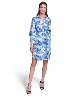 karl lagerfeld shirt dress Karl Lagerfeld Midi Shirt Dress | Blue