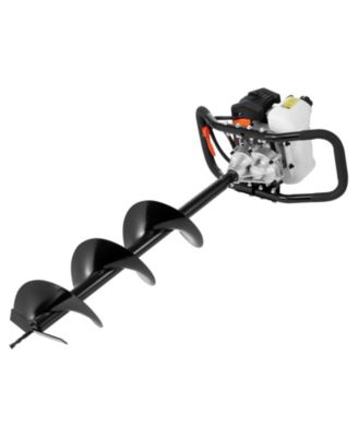 Post Hole Digger, 63CC Gas Powered Auger with 8" Drill Bits and Extension Rod