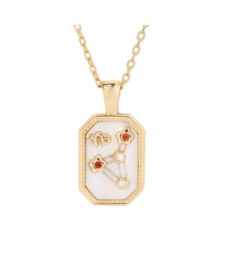 Birthstone Zodiac Pendant Necklace