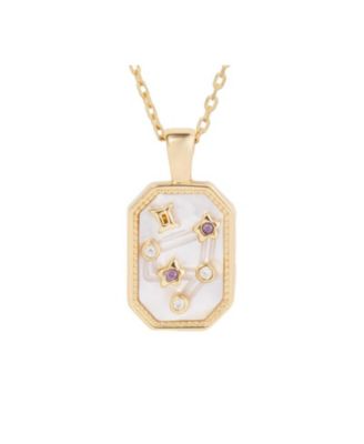Little Sky Stone Birthstone Zodiac Pendant Necklace - Gemini june alexandrite 139$