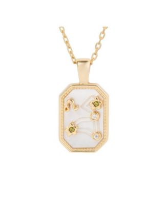 Little Sky Stone Birthstone Zodiac Pendant Necklace - Leo / august: peridot