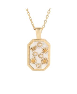 Little Sky Stone Birthstone Zodiac Pendant Necklace - Scorpio / november: citrine